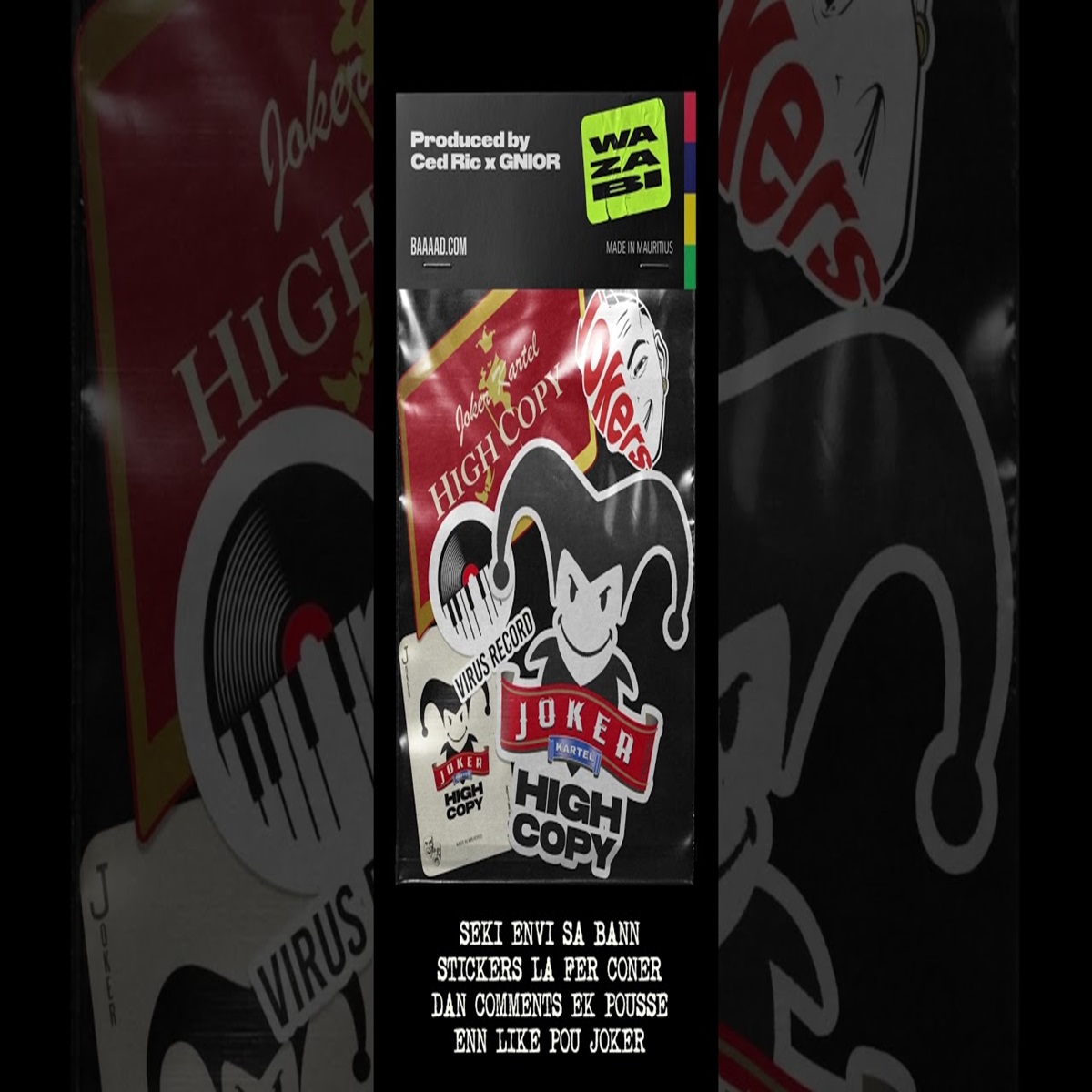 Joker Kartel - High Copy Stickers